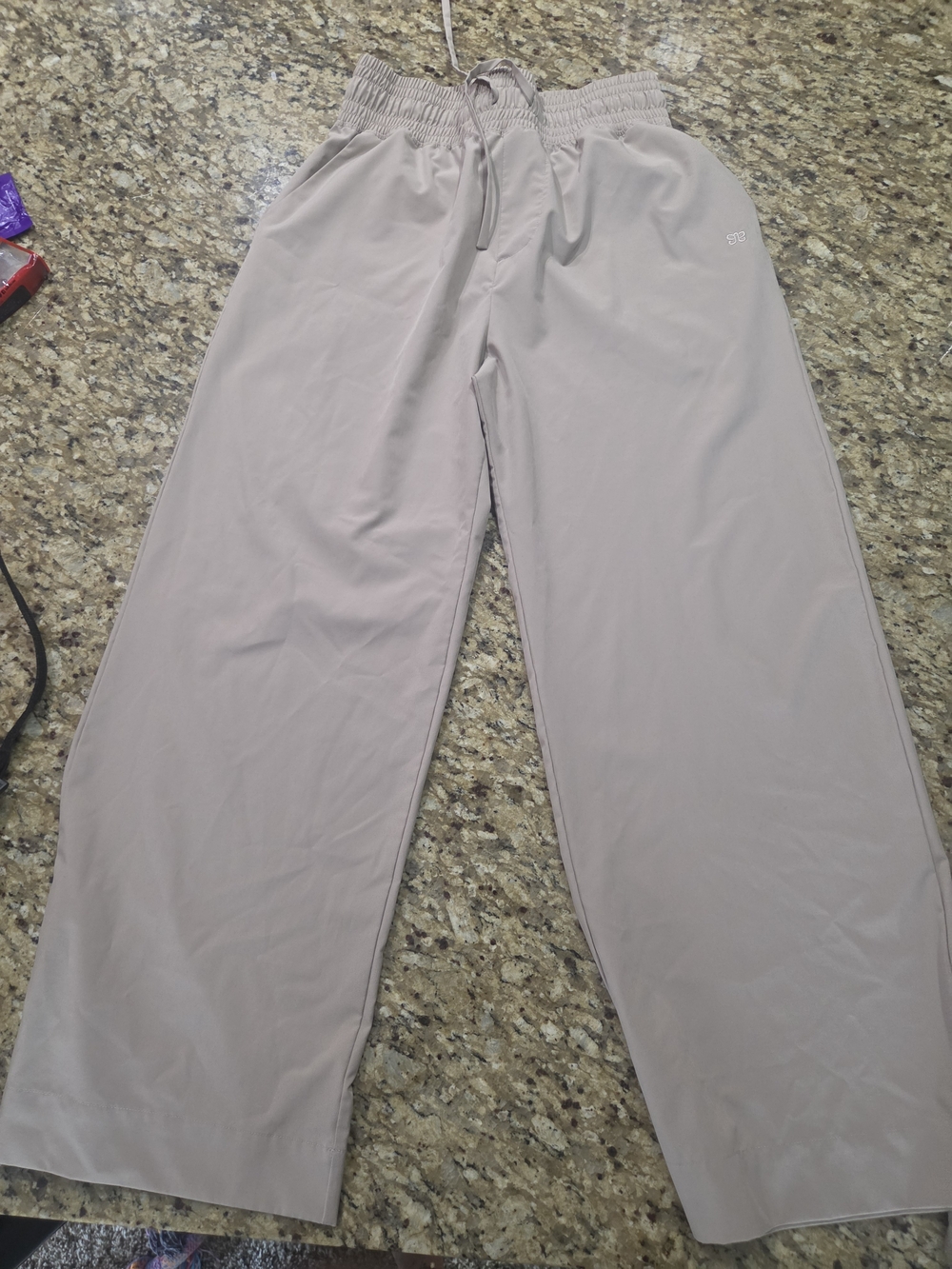 Albion Straight-Leg Drawstring Pants in Light Taupe